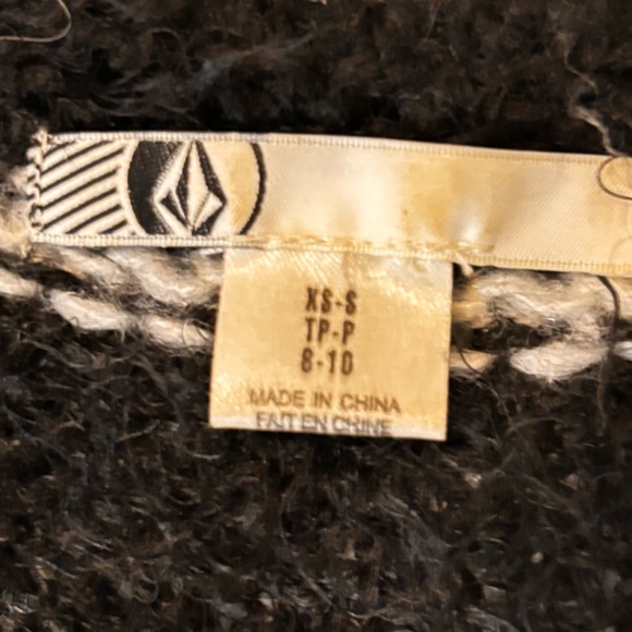 Women's Volcom Long Cardigan Sweater Knit
Black White XS-S-M(8-10) The Breeze - Picture 5 of 10